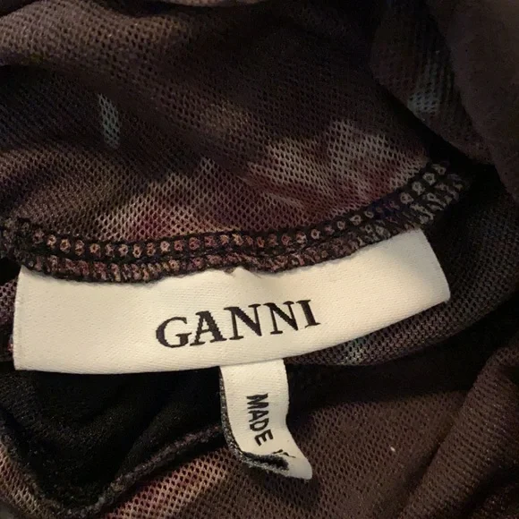 GANNI gorgeous silk blended sheer floral blouse sold at Neiman’s - Picture 12 of 16